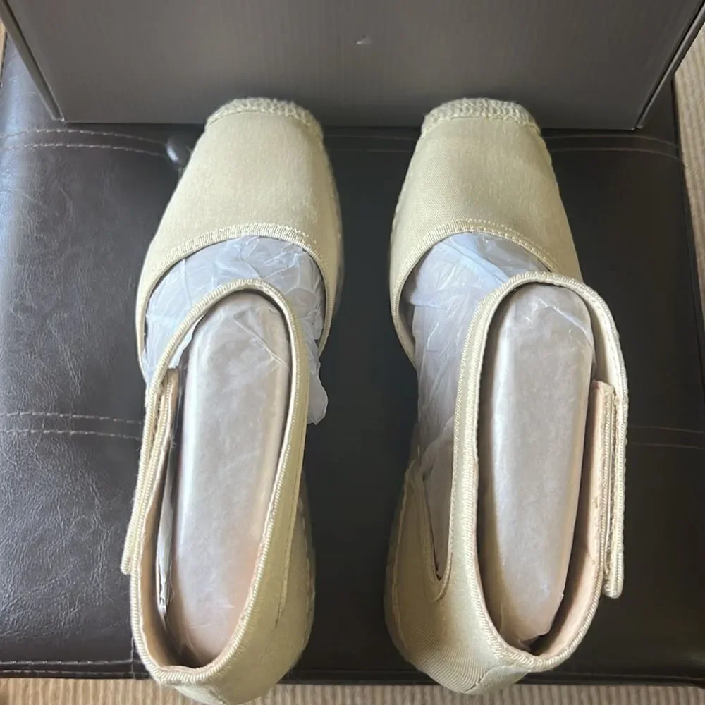 New Franco sartorial platform espadrilles beige 9